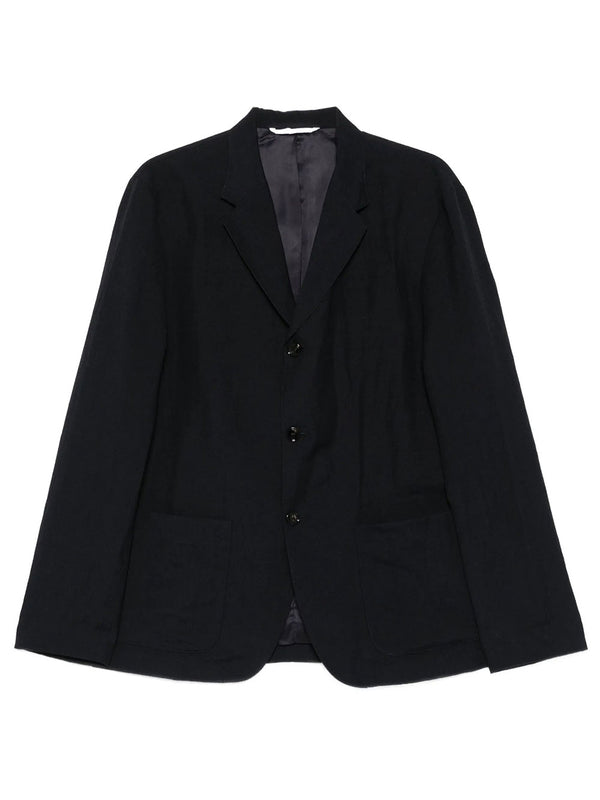 Jake Patch-Pocket Single-Breasted Wool Blend Jacket