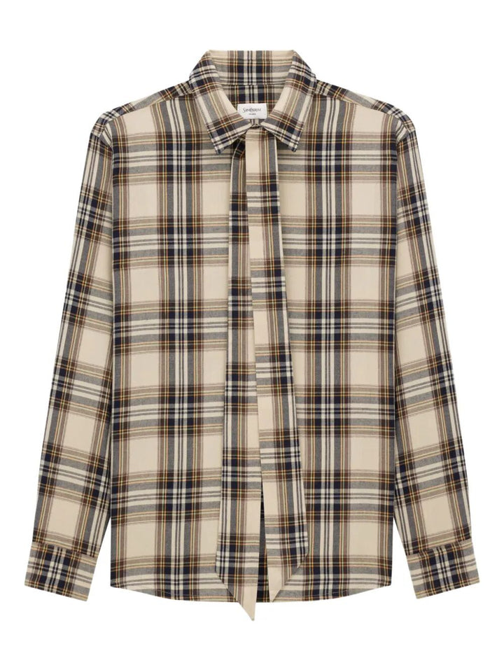Saint Laurent Paris Checked - Nude & Neutrals | 3f643528809b3bb2bb3ecdac3005c121badf121f