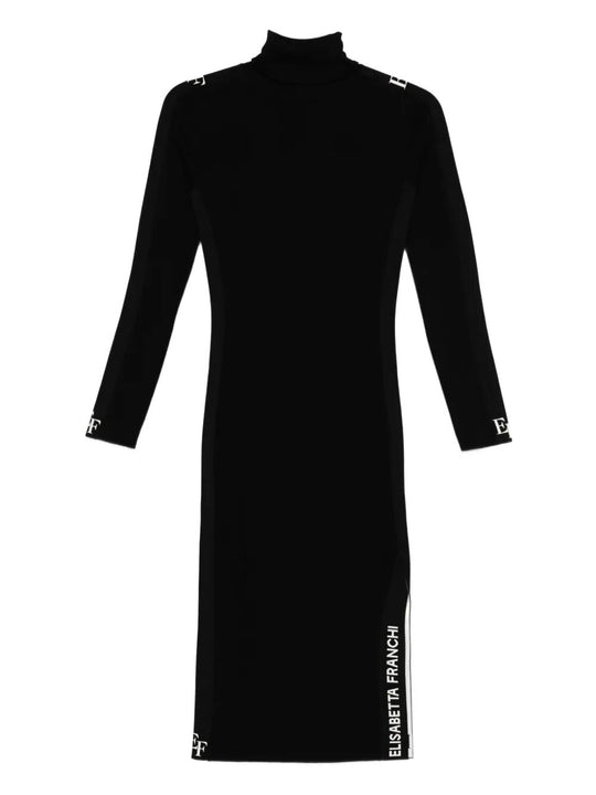 Knit Sheath Dress With Side Slit