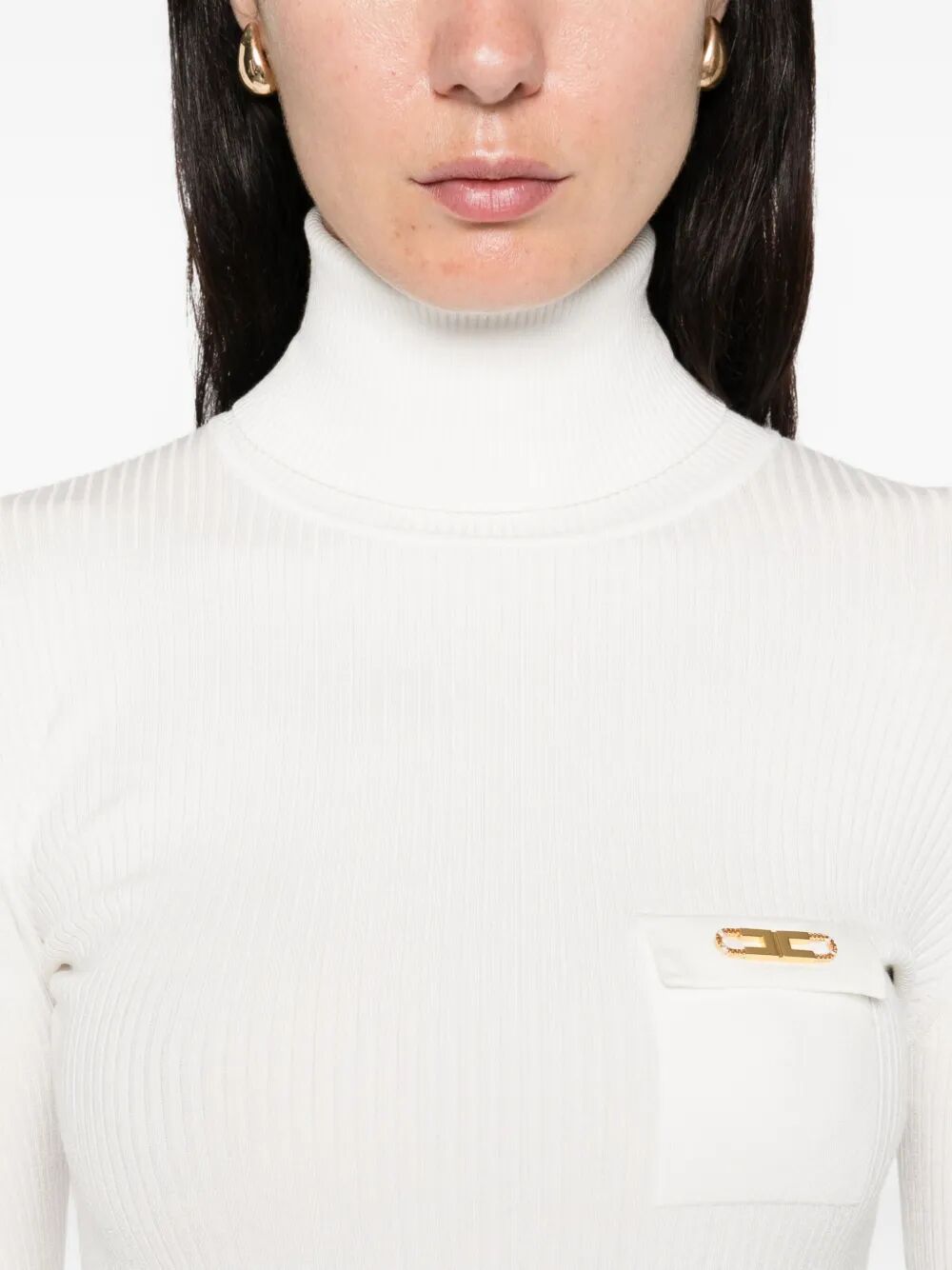 Elisabetta Franchi Turtle neck - White | bb6f1a4ad95f9555cb750e4580bb657f70ea2a8e