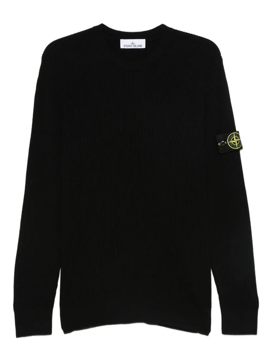 Knit Crewneck Sweater In Full Rib Rws Wool