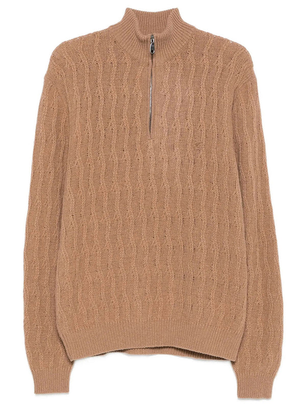 Roma Cashmere Quarter-Zip Jumper