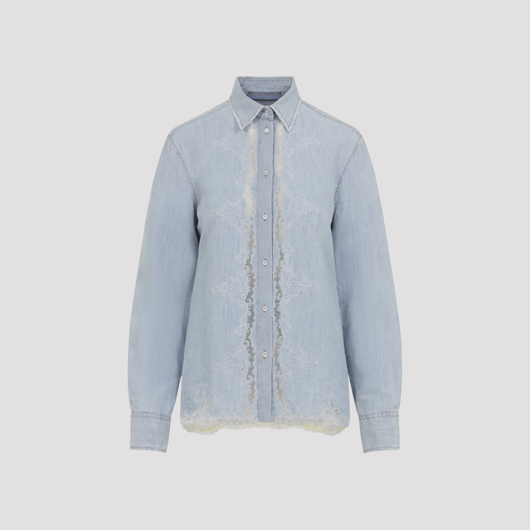 Ermanno Scervino Shirts - Blue | 5697ebcdf8ed9aae62de446f8aeb9a18ce1eb22b
