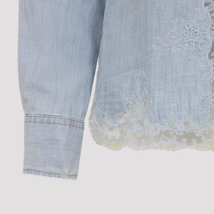 Ermanno Scervino Shirts - Blue | dde85335674c4d5e12fbfe6e8653e1e15460a6e5