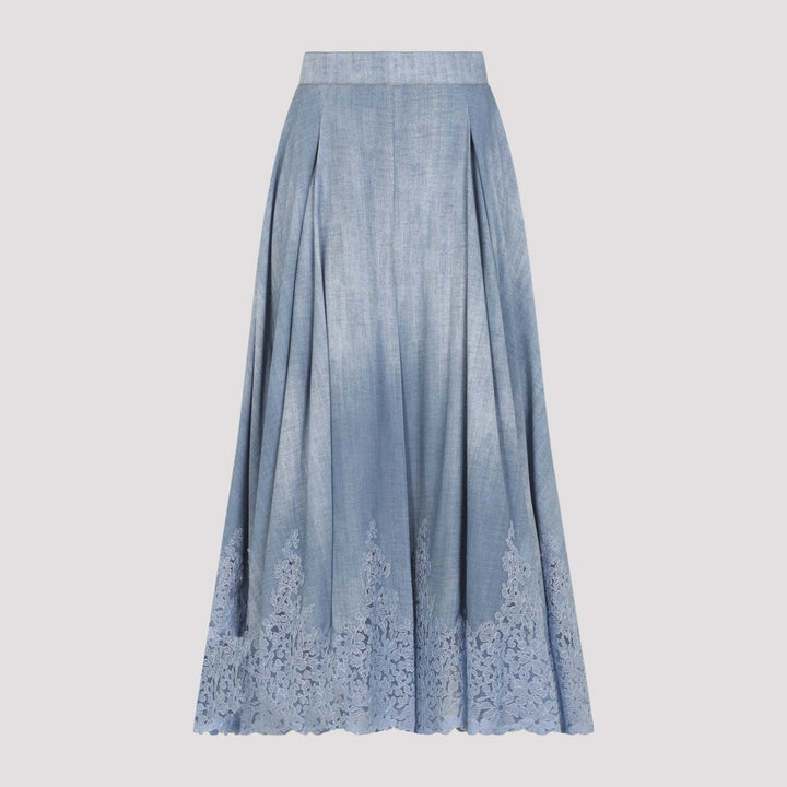 Ermanno Scervino Midi skirts - Blue | 3e5358b84d11ae4b07a976dd31bd3a4c3cde7a98