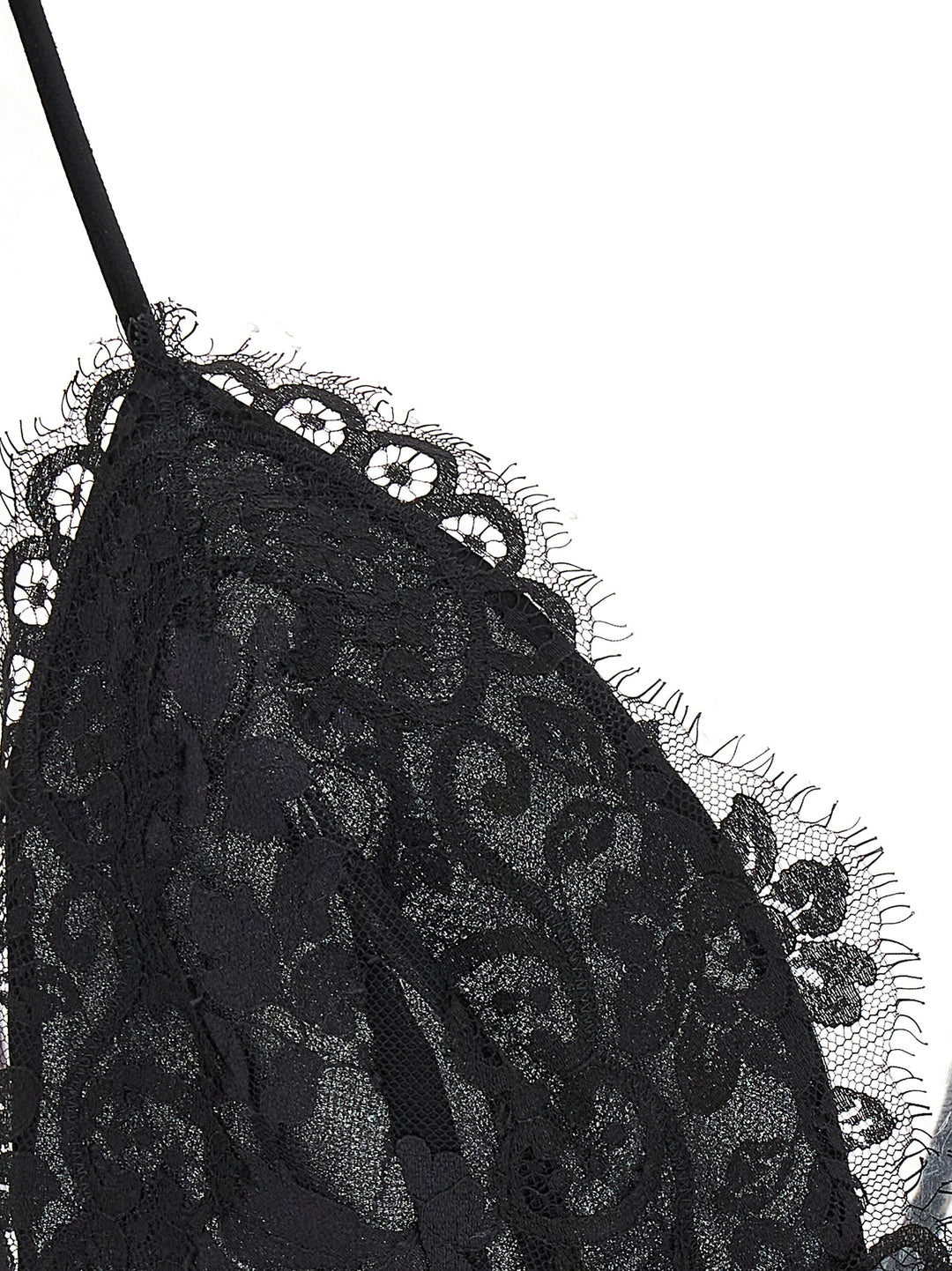 Illustration Lace Bralette Tops Black