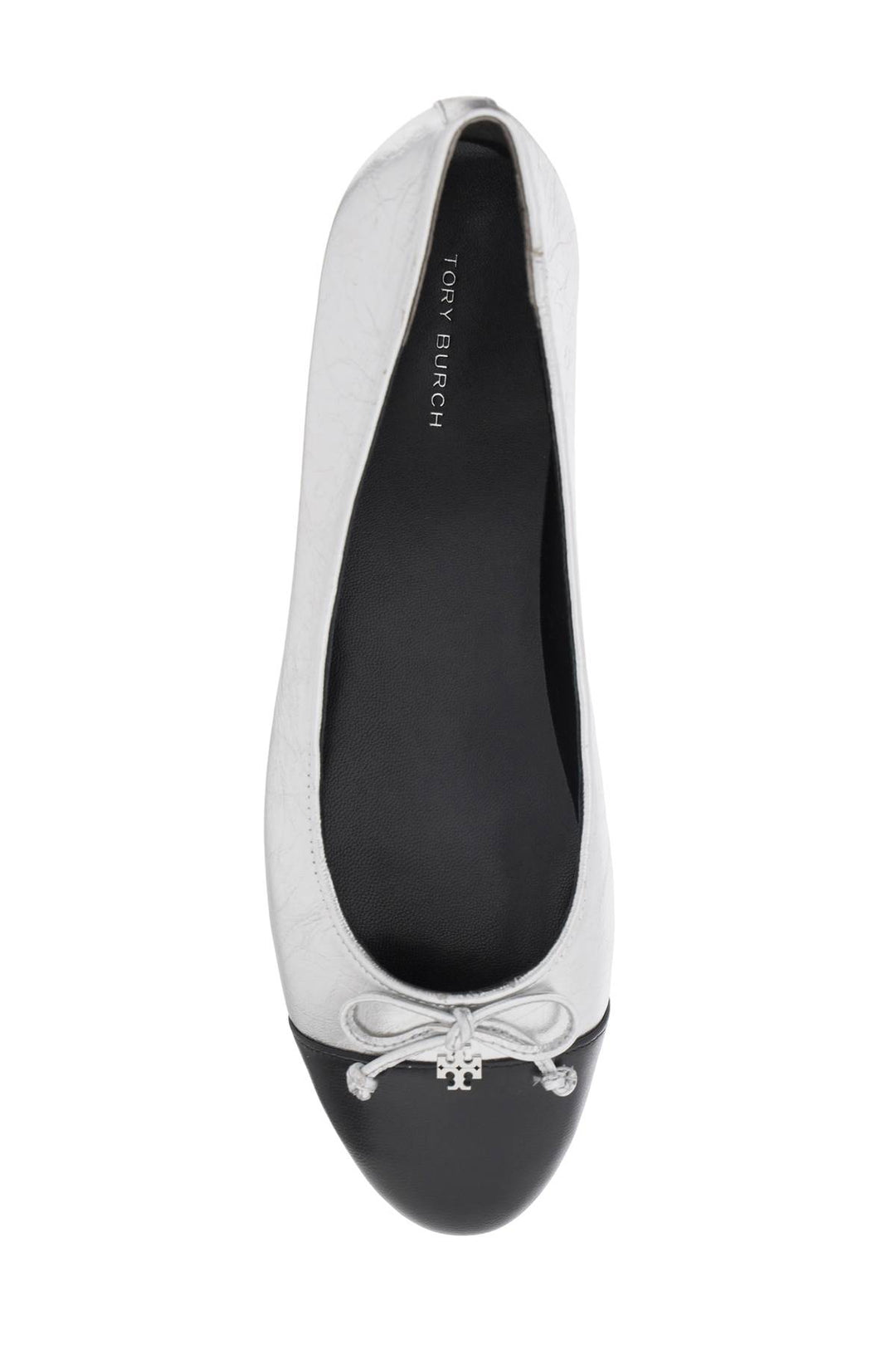 Laminated Ballet Flats With Contrasting Toe