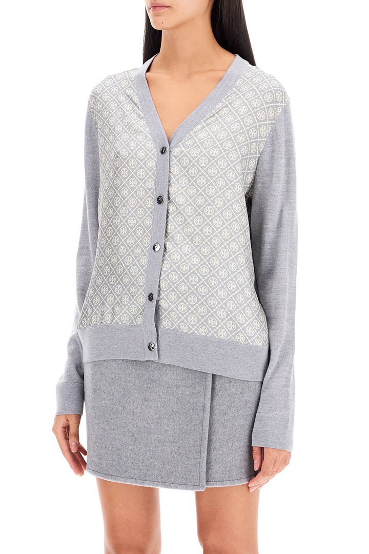 Silk Insert Cardigan With Eight