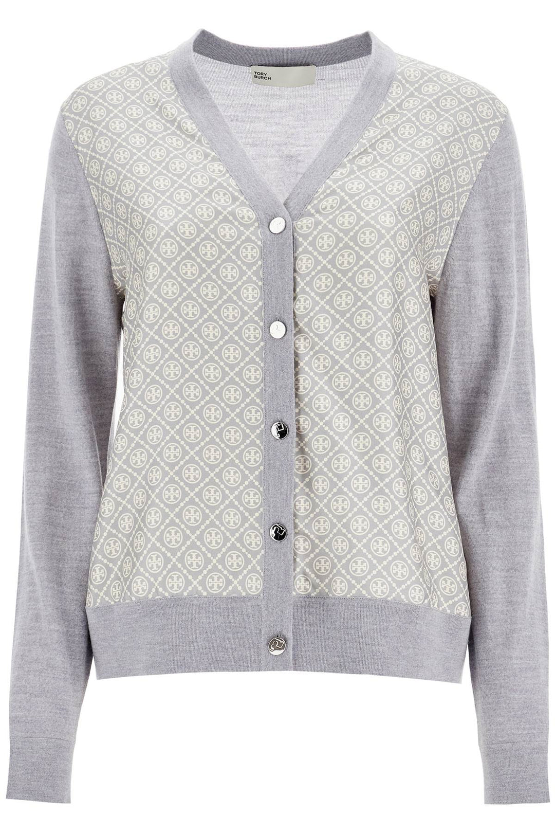 Silk Insert Cardigan With Eight