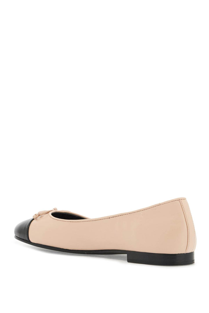 Ballet Flats With Contrasting Toe