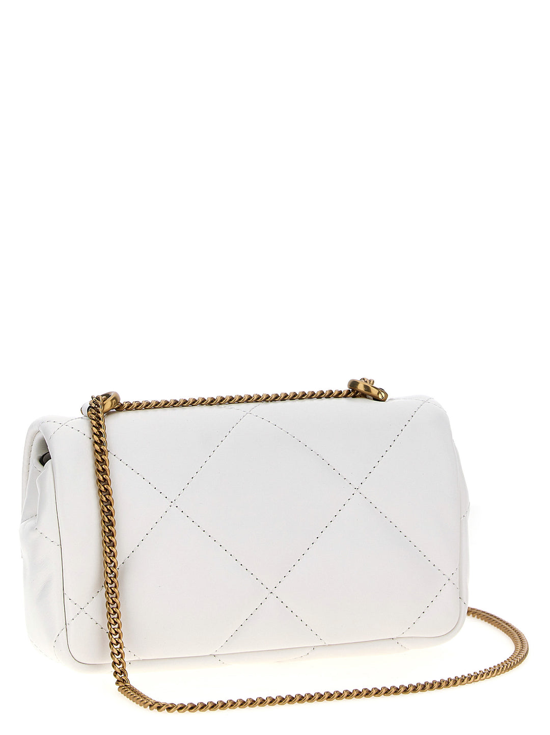 Kira Diamond Quilt Mini Crossbody Bags White