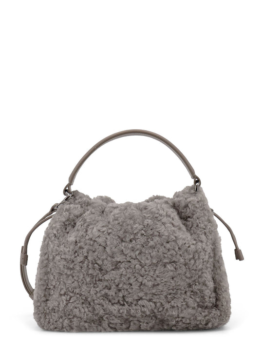 Bucket Mellow Small Shearling Fuzzy Bucket Bag