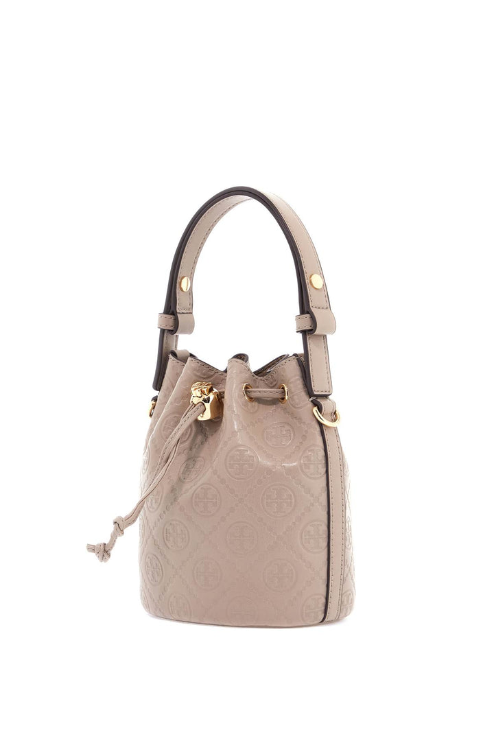 Mini T Monogram Leather Bucket Bag