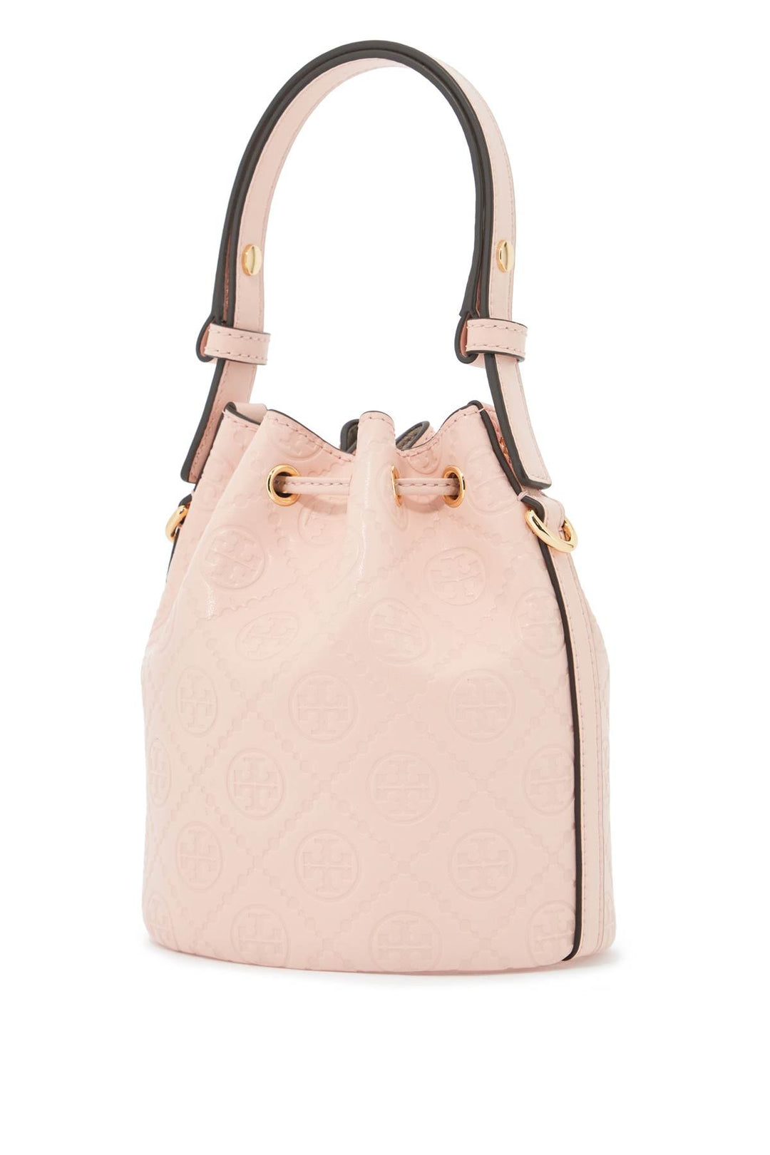 Borsa Mini A Secchiello In Pelle T Monogram