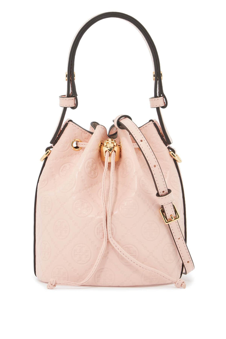 Borsa Mini A Secchiello In Pelle T Monogram