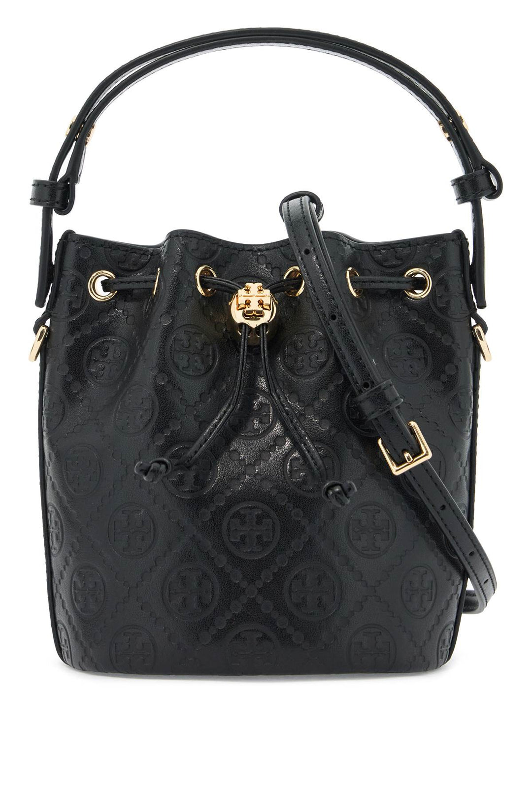 Mini T Monogram Leather Bucket Bag