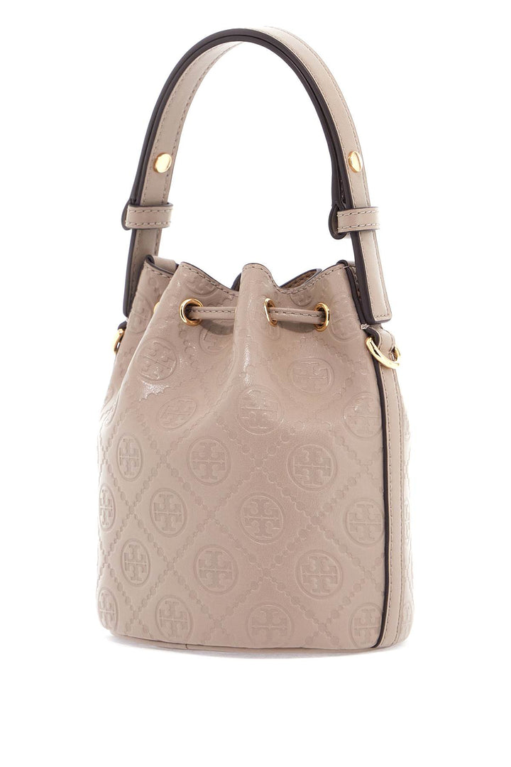 Mini T Monogram Leather Bucket Bag