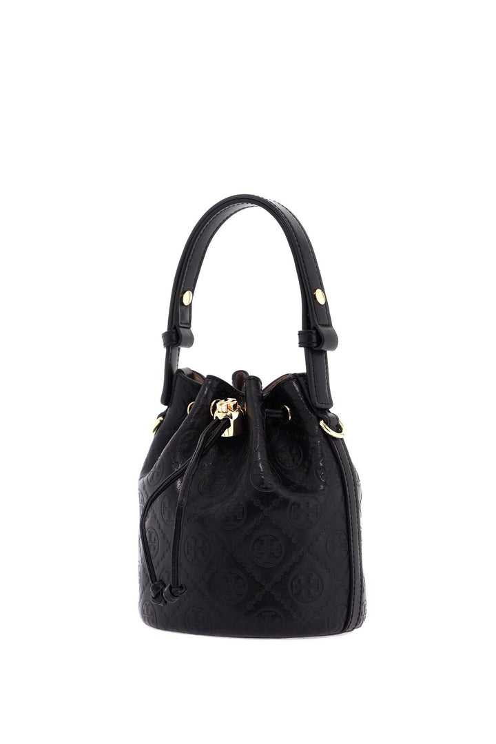 Mini T Monogram Leather Bucket Bag