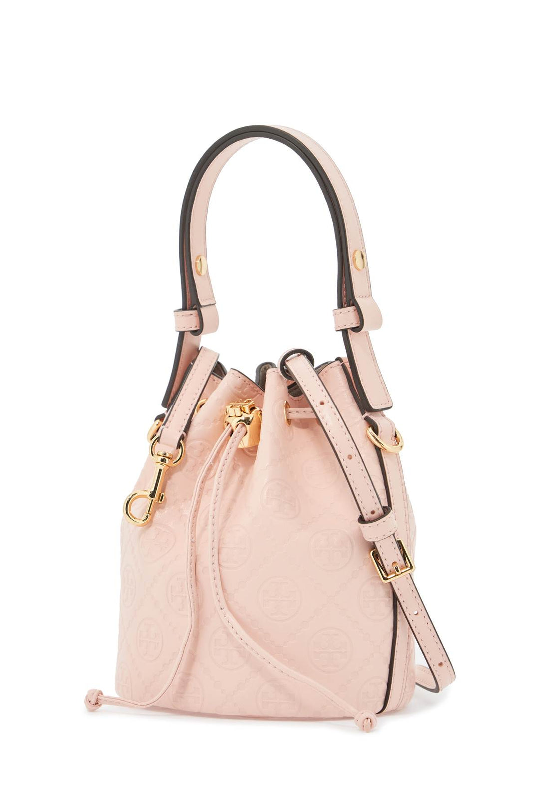 Borsa Mini A Secchiello In Pelle T Monogram