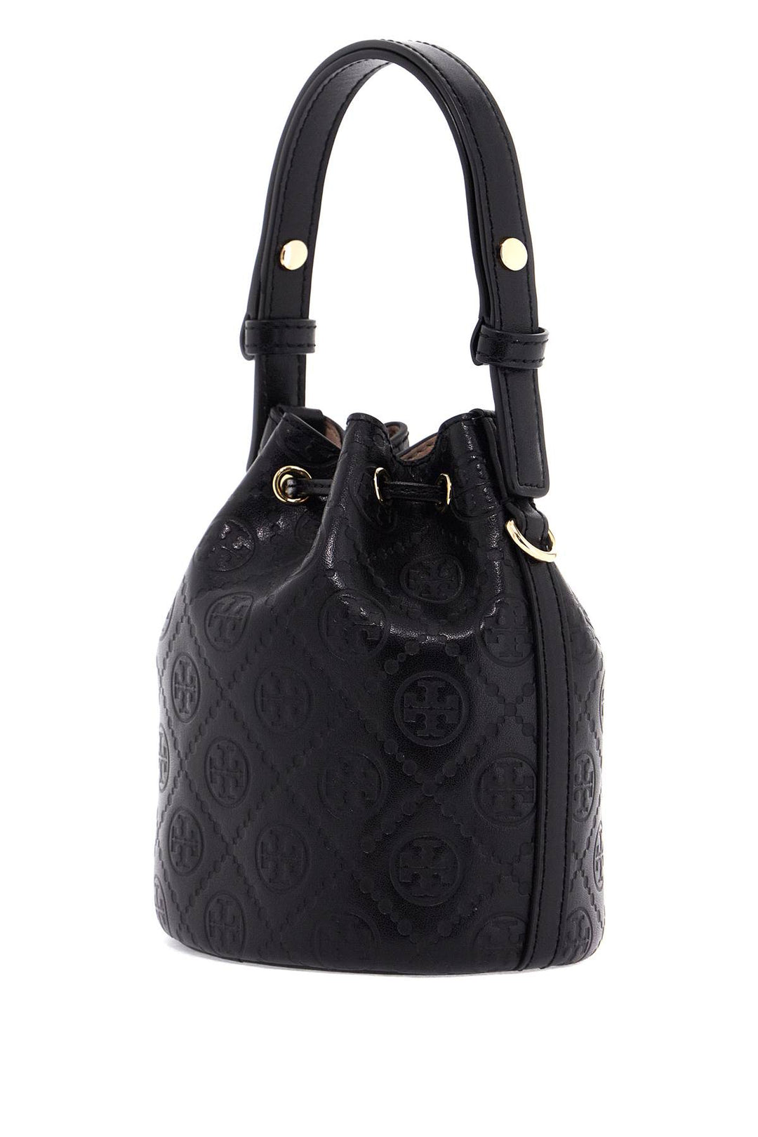 Mini T Monogram Leather Bucket Bag