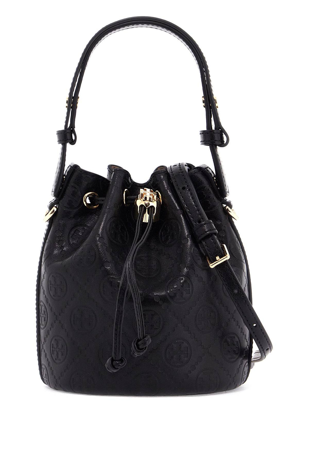 Mini T Monogram Leather Bucket Bag