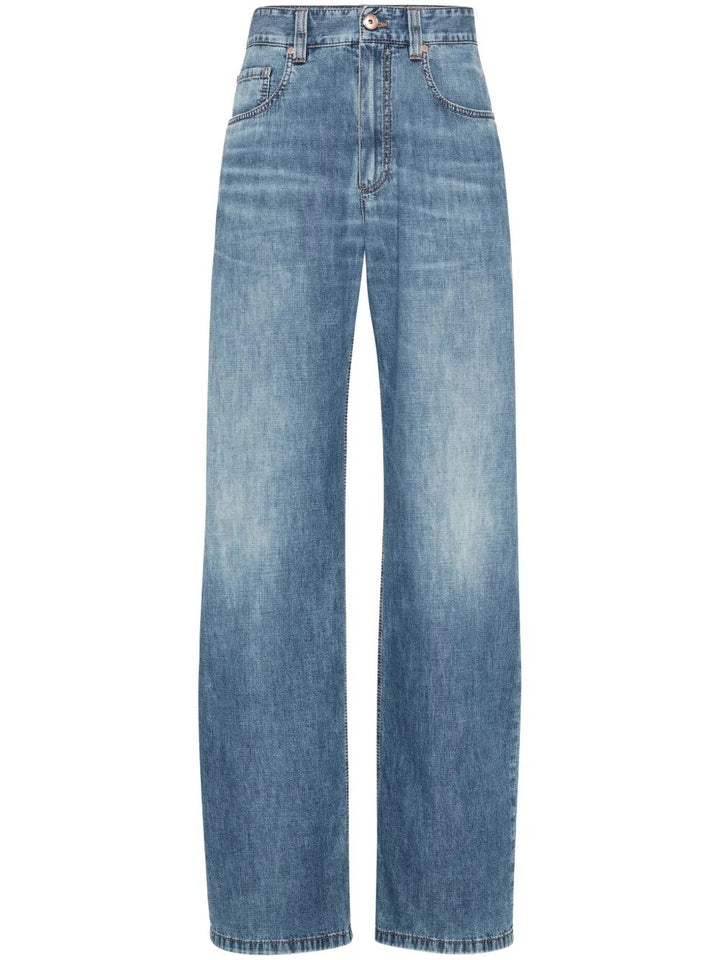 Brunello Cucinelli Straight leg - Blue | f6cc174393a9779432c61285ccb59b28749fbaf2