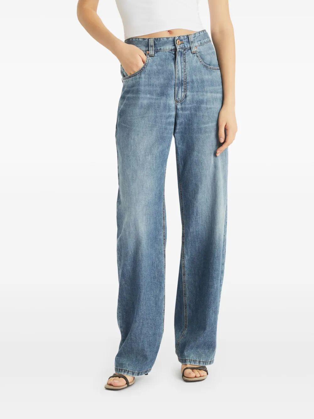 Brunello Cucinelli Straight leg - Blue | 9813149a0cdb48771c695dd25e5c37491531d545