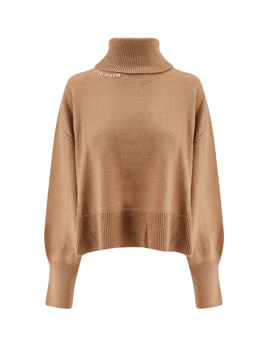 Wool Blend Turtleneck Sweater