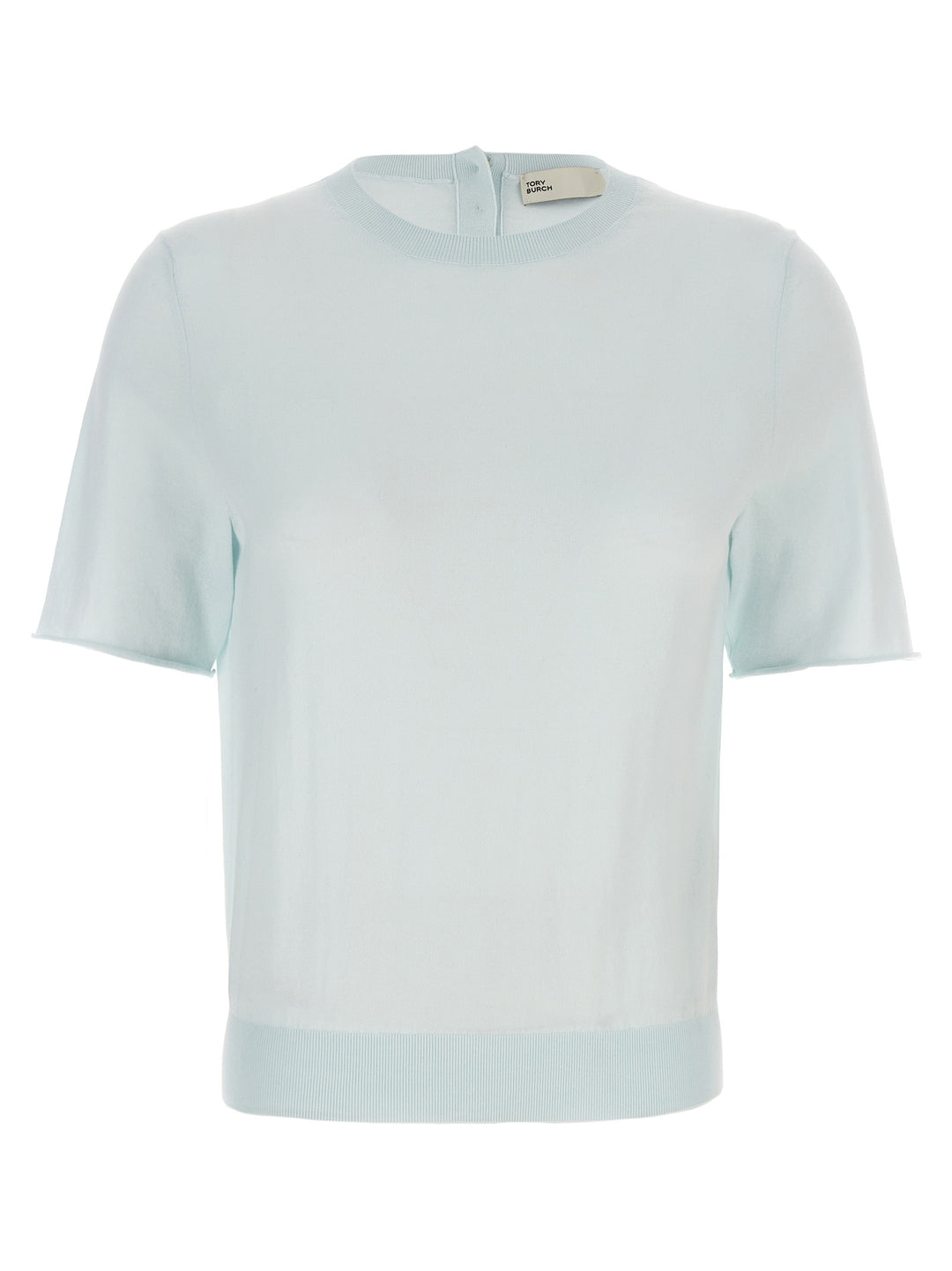 Short Sleeve Sweater T-Shirt Light Blue