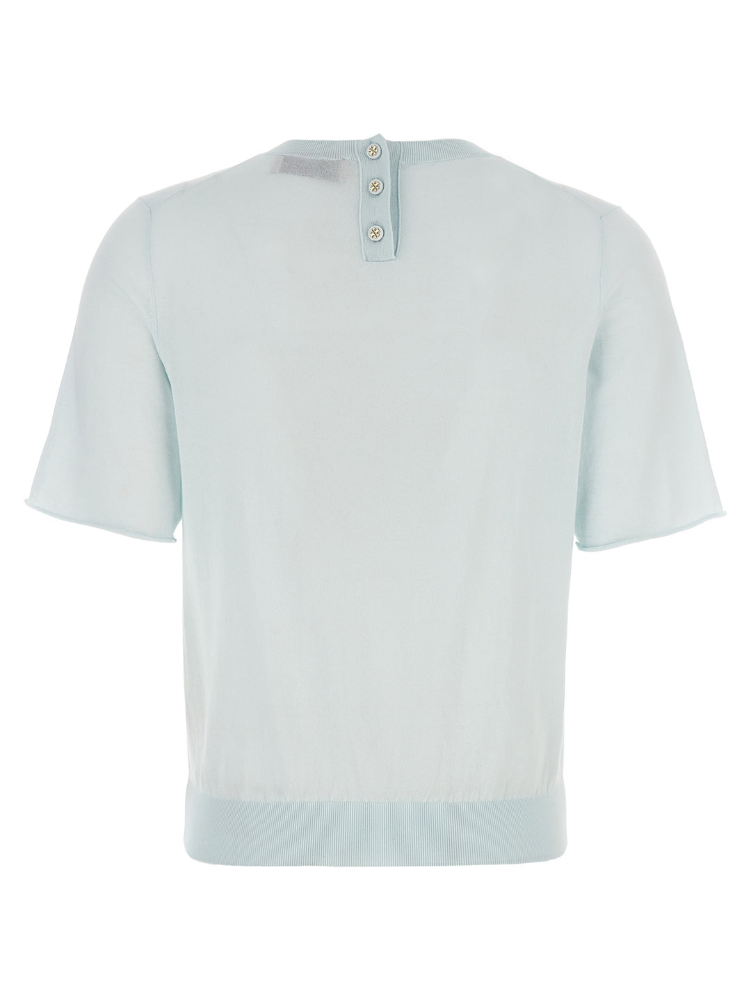 Short Sleeve Sweater T-Shirt Light Blue