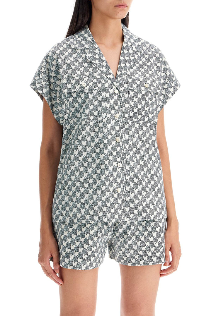 Camicia Camp In Popeline Stampato