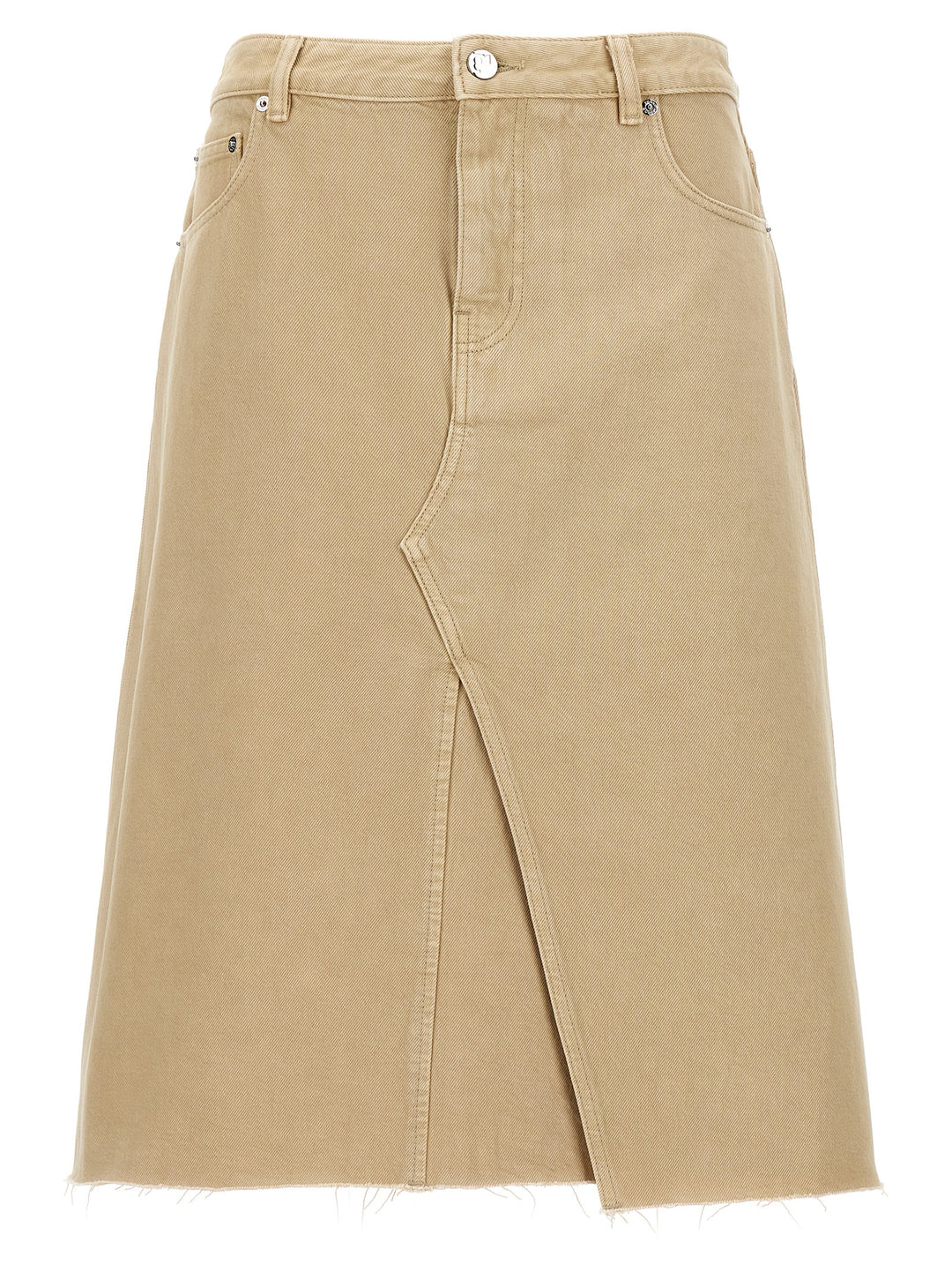 Deconstructed Midi Skirts Beige