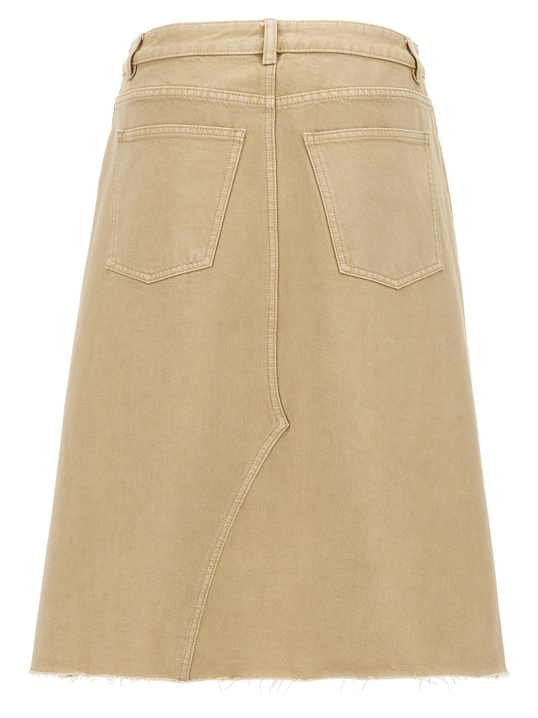 Deconstructed Midi Skirts Beige