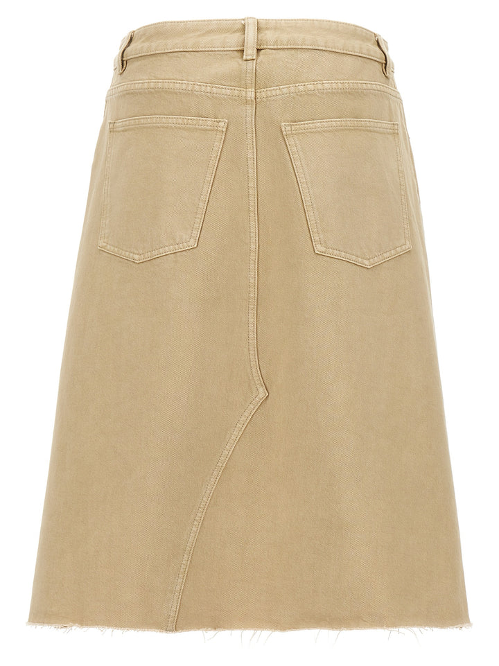 Deconstructed Midi Skirts Beige