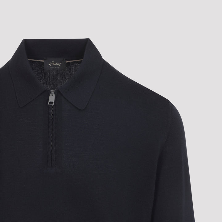 Brioni Polo - Blue | 3a515ef926e128ed61f2a219d07f210c496ede22