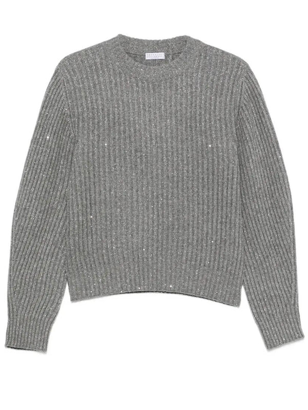 Sparkling & Dazzling Cashmere And Wool Ribbed Sweater
