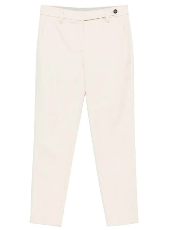 Tapered Leg Cotton Trousers