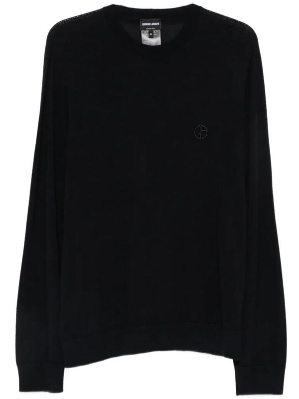 Logo Embroidered Wool Sweater