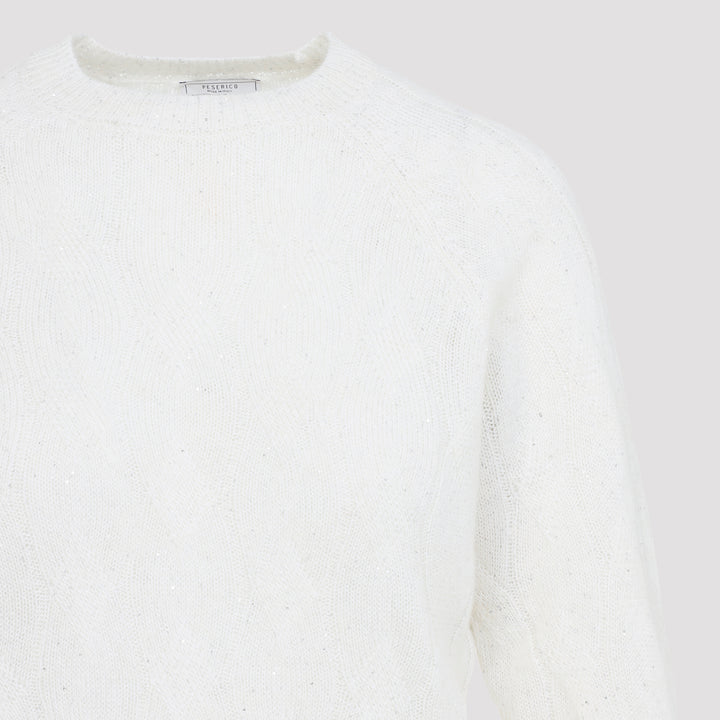 Peserico Pullover - White | 6f379582bbb9615223ab6a5b4ad54939f791dd38