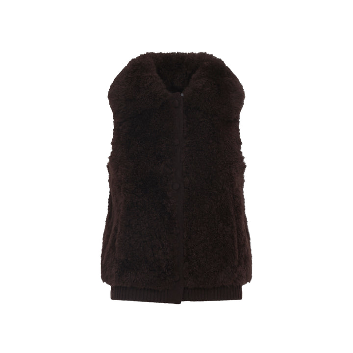 Yves Salomon Gilet - Brown | bb6aa080867bf4edfef707ee4239be96245ee913