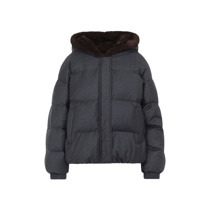 Yves Salomon Down jackets - Grey | dd1473b85f8b69ac582358a60abdcfb1593931b8