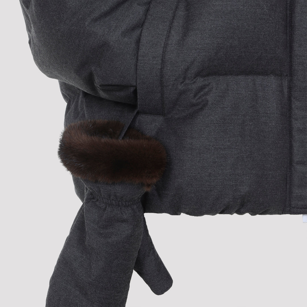 Yves Salomon Down jackets - Grey | e14057bba5a08543e76215814f84d74834c713f5