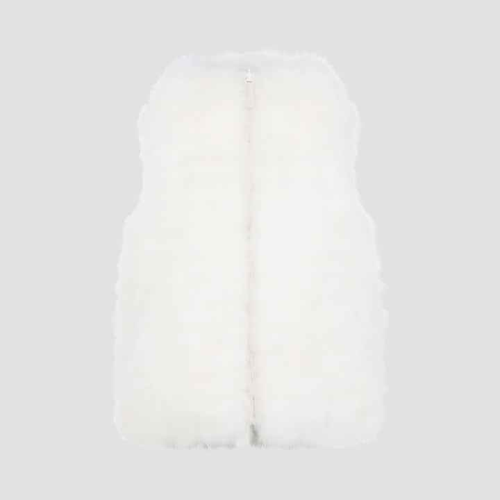 Yves Salomon Gilet - White | 98299c41de62b7f7d4a04129cc6314c9a2fc1ef6