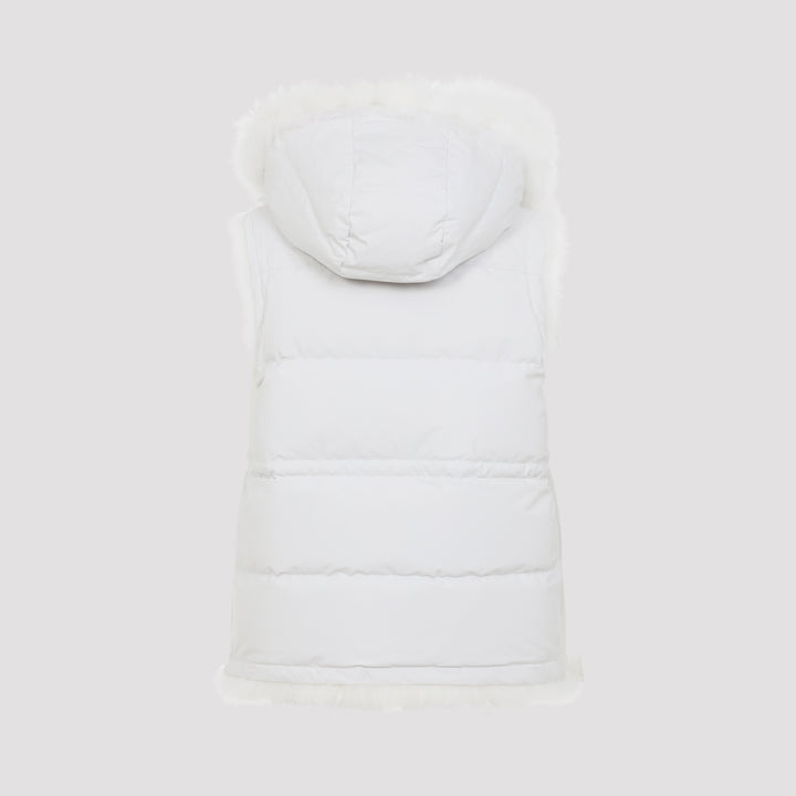 Yves Salomon Gilet - White | f1420159d9fac2b583927c85393e322a3738bf2e