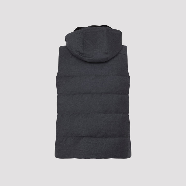 Yves Salomon Gilet - Grey | f0dd4d4082354118a6fd9d2ff718841a93e044aa