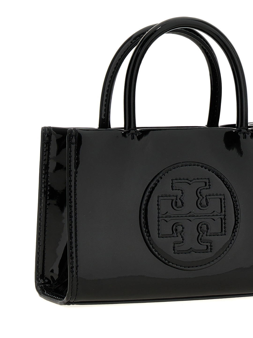 Ella Bio Patent Mini Hand Bags Black