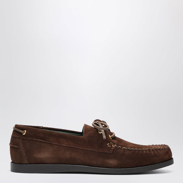 Brown Boat Shoe In Suede