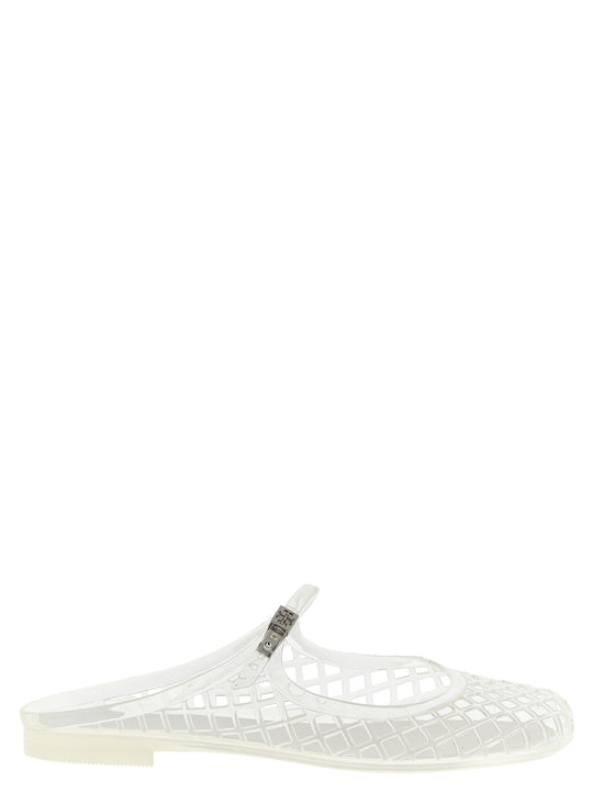 Mello Mary Jane Jelly Flat Shoes White