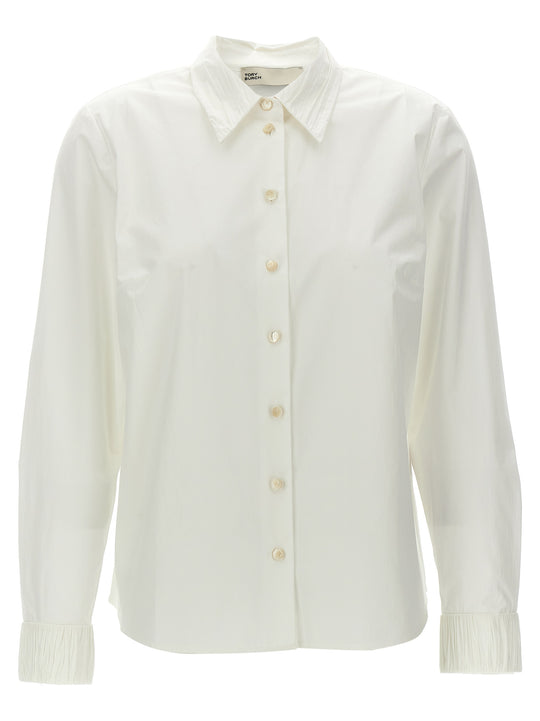 Pleated Detail Shirt Shirt And Blouse White
