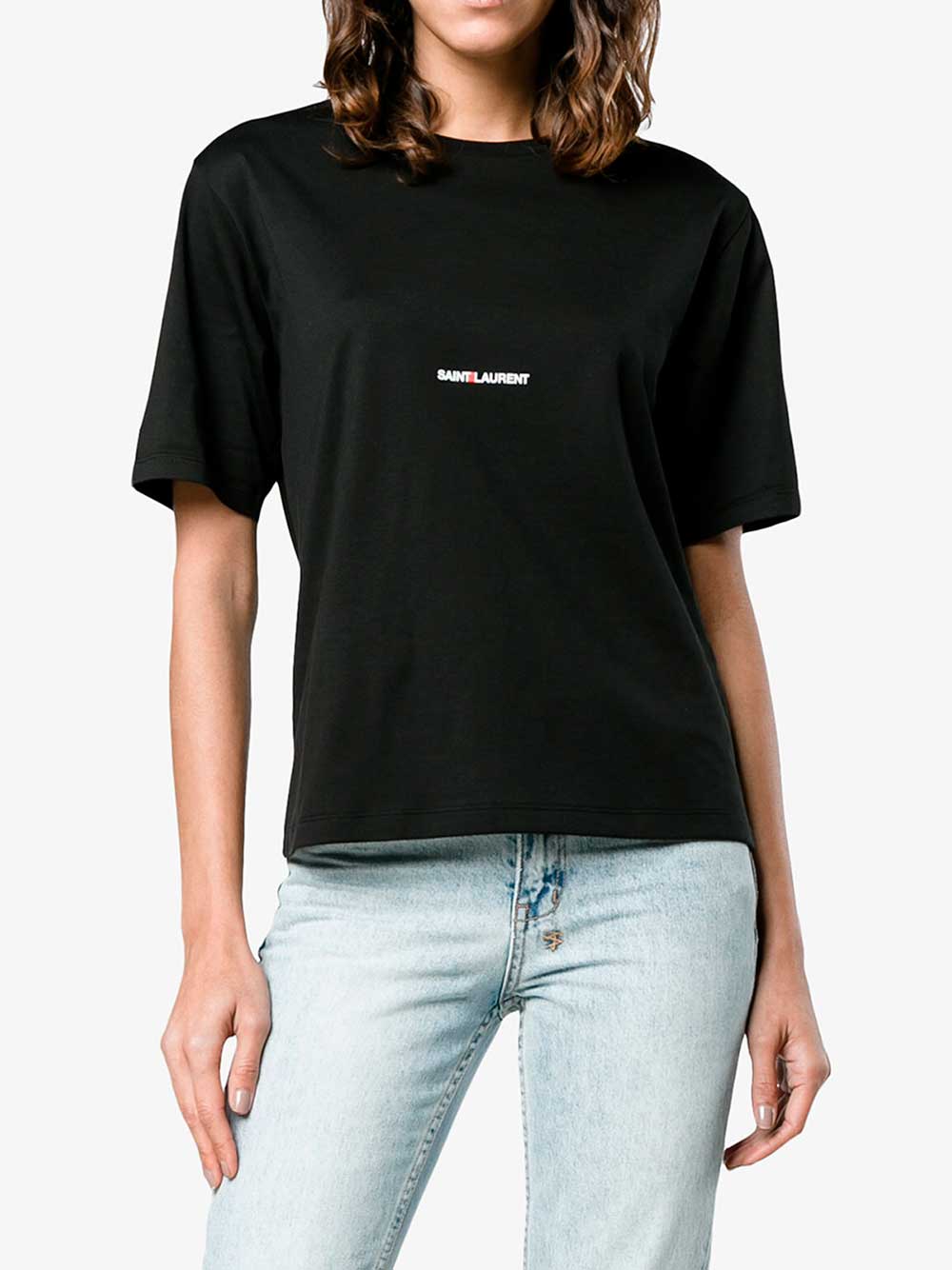 Saint Laurent Paris T-shirts - Black | c3147ddf36fd767395fb09551fe434bcc867aedd